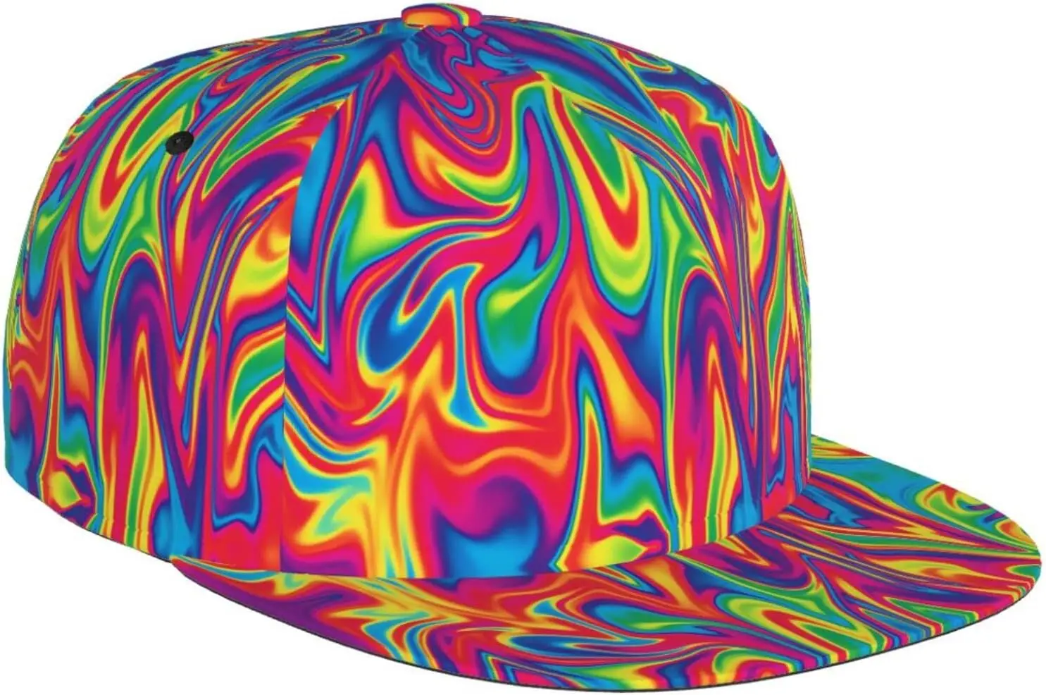 Multicolor Snapback Hat for Men Women,Hip Hop Style Adjustable Baseball Cap Cool Flat Bill Brim Hats Dad Hats