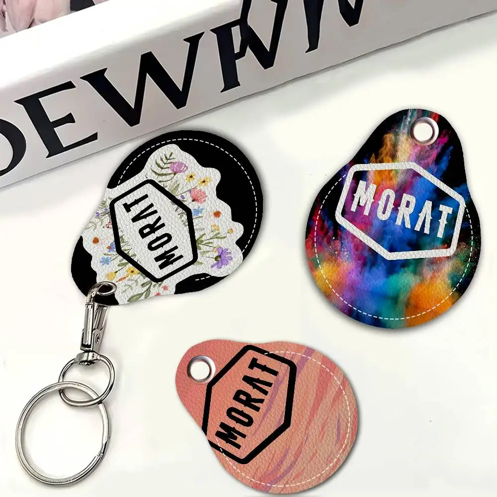 M-Morat Band Keychain Access Card Bag Key Tag Ring Leather Card Holder Keychain Key Ring Door Lock Access Tags