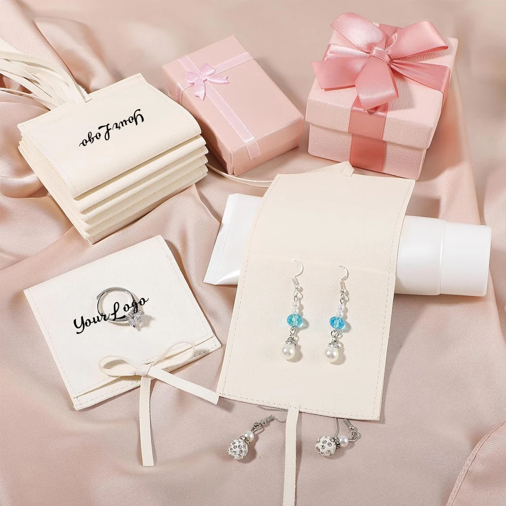 

Персонализированная бархатная сумка для ювелирных изделий из микрофибры, роскошные маленькие подарочные пакеты 3x3 дюйма для браслета, ожерелья, сережек, органайзера для путешествий