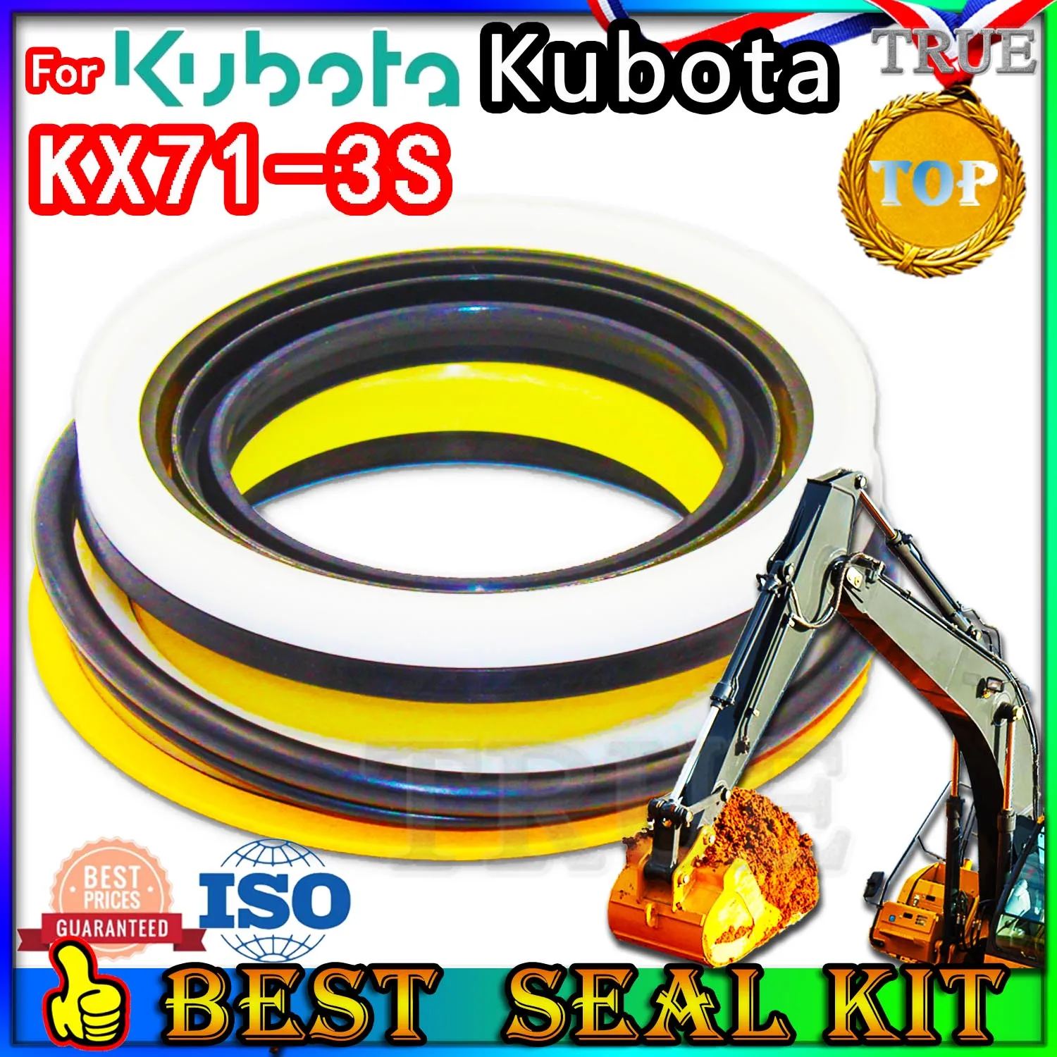 For Kubota KX71-3S Oil Seal Excavator Repair Kit Boom Bucket Arm Hydraulic Cylinder KX71 3S Orginal nok skf High Quality Motor