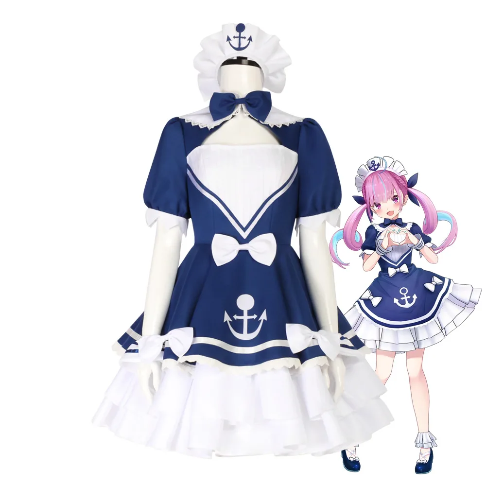 

HoloLive Virtual Streamer Akua's Halloween Costume Role-play As A Female Sailor