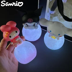 Anime Sanrio Cartoon Characters Hello Kitty Kuromi Cinnamoroll Little Night Light Atmosphere Children's Bedside Light Toy Gift