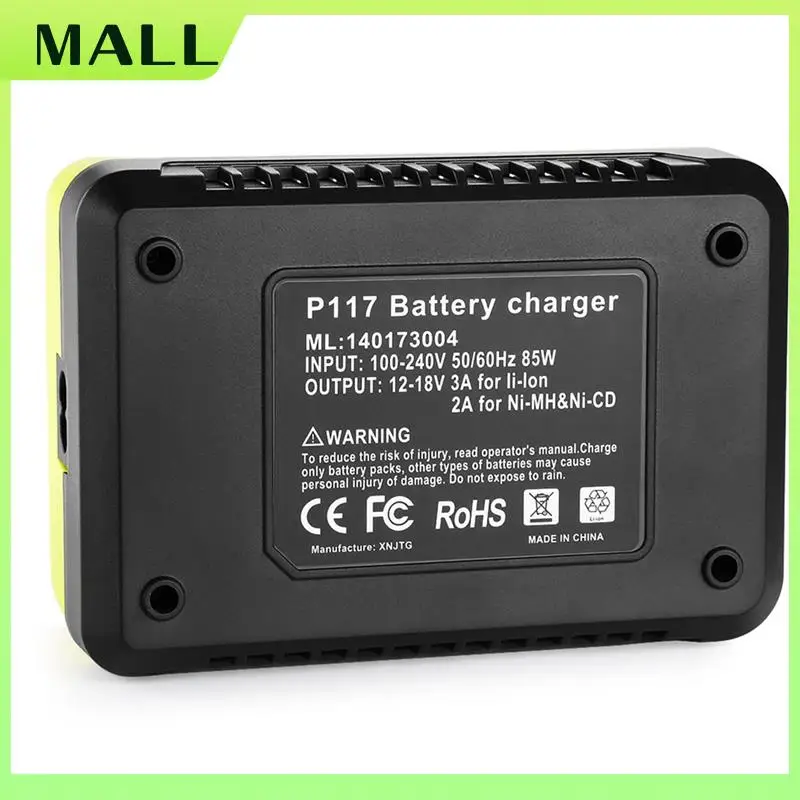 MALL P117 Battery Charger 12V-18V Replacement For Ryobi Li-Lon 3A / Ni-MH & Ni-CD 2A EU Plug