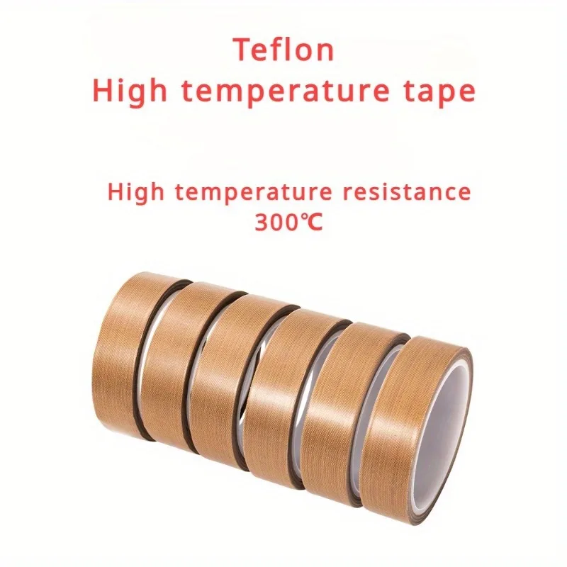 300°C Heat-resistant Adhesive Tape PTFE Heat-resistant Insulation Tape, Thermal Insulation Adhesive Tape, Thickness 0.13mm,10M