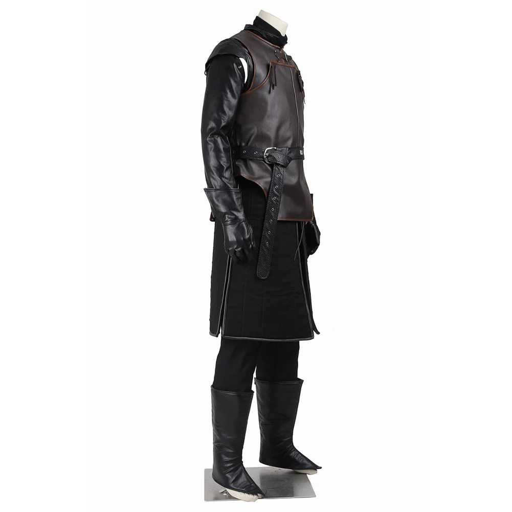 Disfraz de Jon Snow para hombre, disfraz de reloj de noche, traje, trajes de Carnaval de Halloween