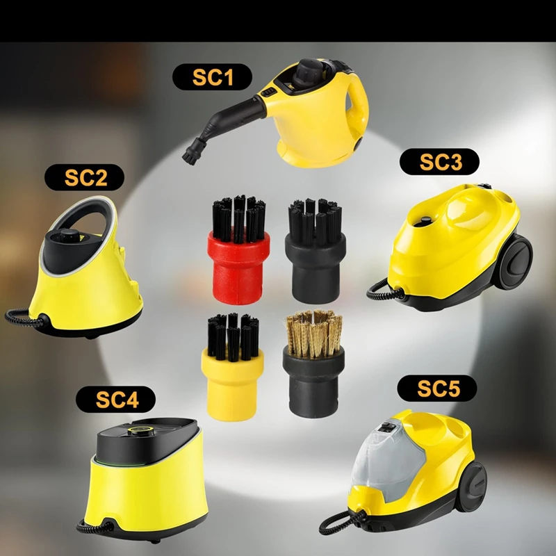 ملحقات منظف البخار BAAG لـ Karcher Easyfix SC1 SC2 SC3 SC4، فرشاة مستديرة، فرشاة مسطحة، فرشاة بخار ذات فوهة منحنية