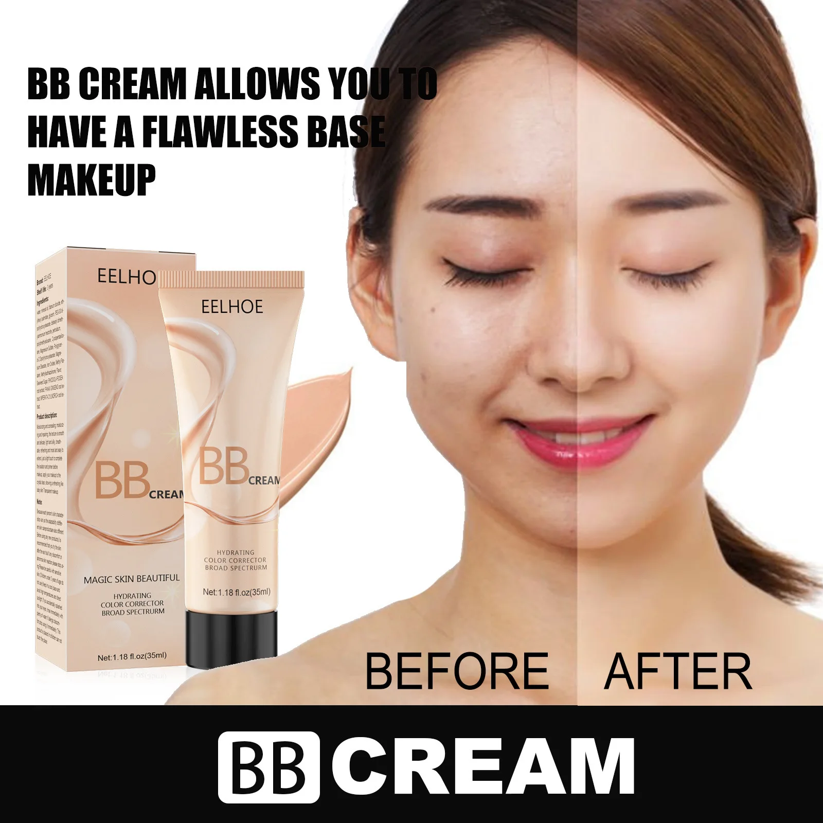 

BB Cream Concealer Isolation Winter Light Transparent Cream Muscle Oily Skin Nourishing Dry Skin Moisturizing Anti-break Makeup