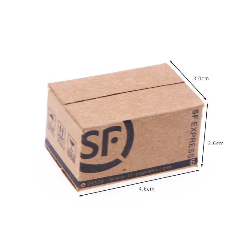 Mini Carton Express Box 1:12 Dollhouse Miniature Simulation Express Small Parcel Lucky Surprise Box Prize Bag Toys Accessories