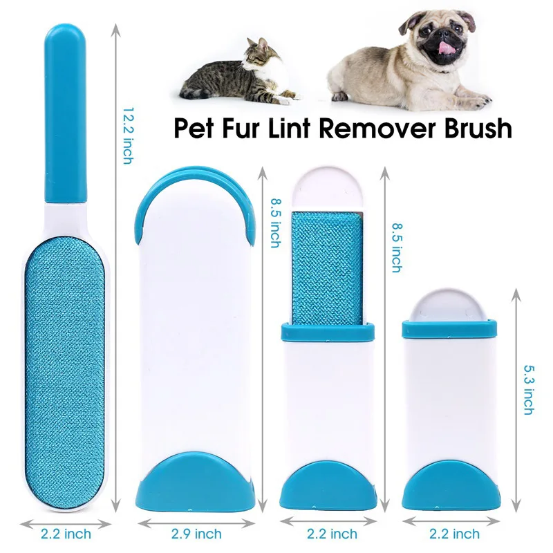 Multi-functional Dog Brush Tool Pet Hair Remover Brush Cat Fur Brush Double-Side Furniture Cleaning Lint Brush Pet Comb