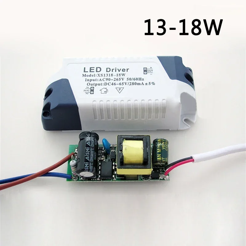 Imagem -03 - Driver de Led Ac110v220v para dc 12v 24v Transformador de Iluminação Led Painel Lâmpada Adaptador de Unidade de Fonte de Alimentação 3w 47w 812w 13-18w 18-24w