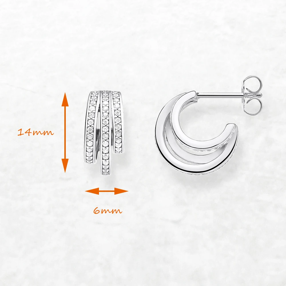 Klappbare Creolen, Kreise, brandneuer feiner Schmuck für Frauen, Vintage-Geschenk aus 925er Sterlingsilber – Detail 4