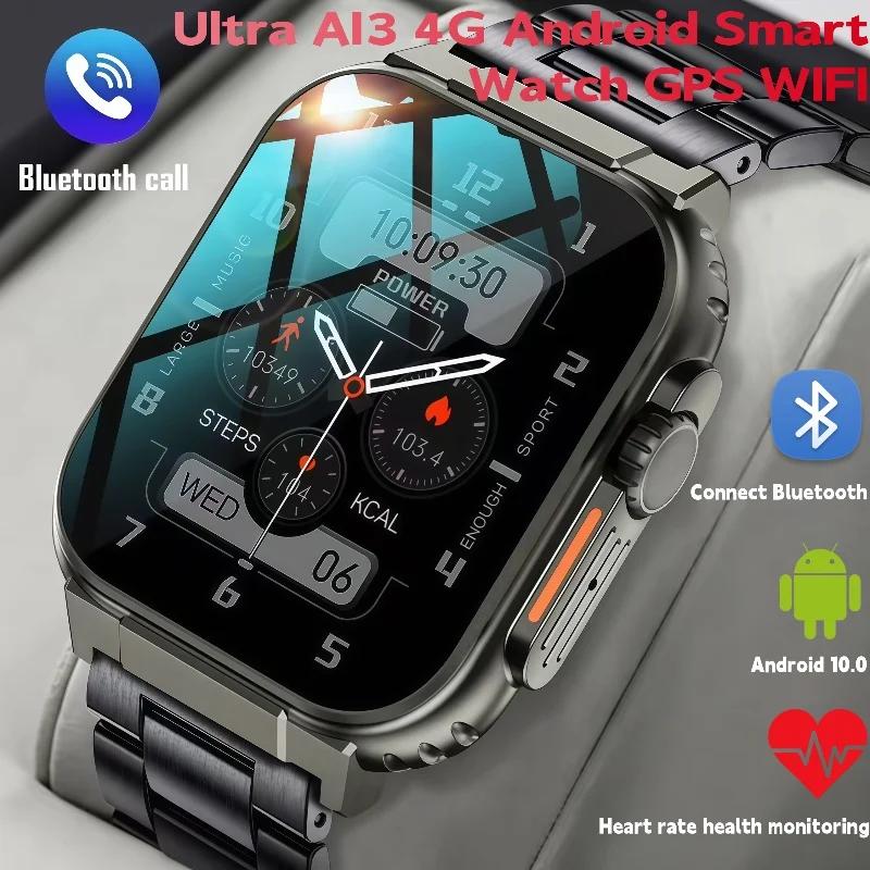 

Ai3 New 5G Cellular Version Smartwatch 2.06inch Amoled Larger Screen Android Smart Watch With Rotary Camera Sim Card Slot WIFI