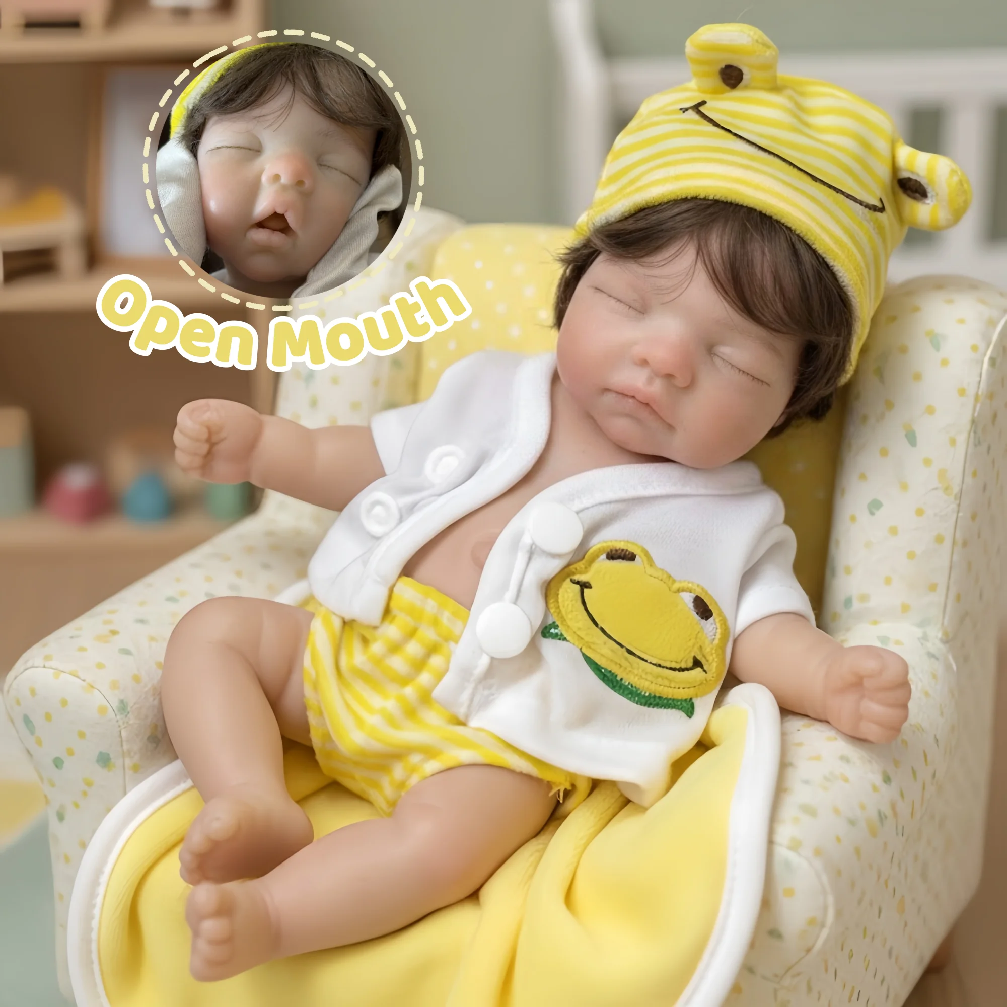 10 بوصة مفتوحة الفم والجذور الشعر الصلبة سيليكون بيبي تولد من جديد فتاة قابل للغسل سيليكون الوليد فتاة لمسة ناعمة تولد من جديد bebé de silicona