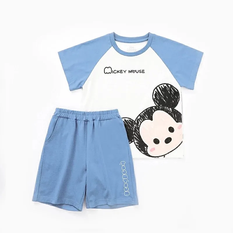 Marka projektant odzież z nadrukiem kreskówki Mickey Mouse Baby Boy letnie ubrania T-shirt + spodenki Baby Girl zestawy ubrań na co dzień