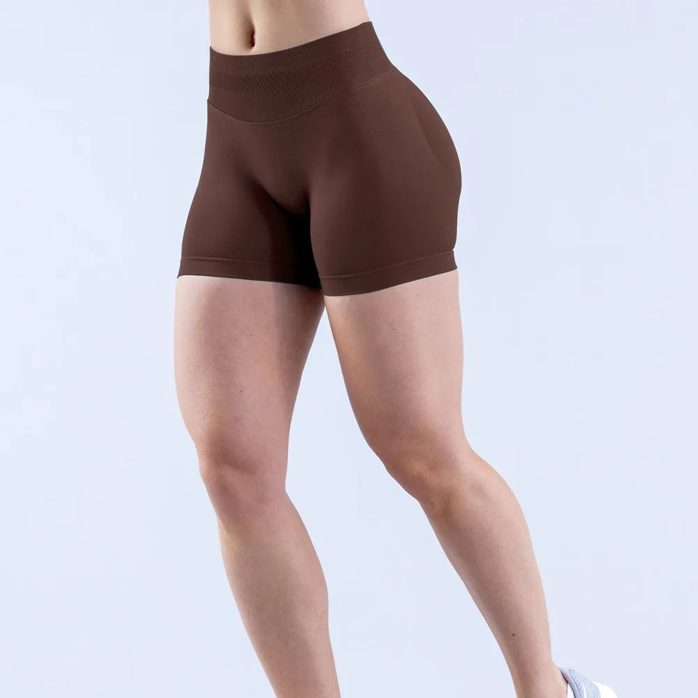 Denyf Impact naadloze yoga-damesbroek voor dames, strakke fitness-sportbroek, hoge elastische fitnessbroek met lage ribband