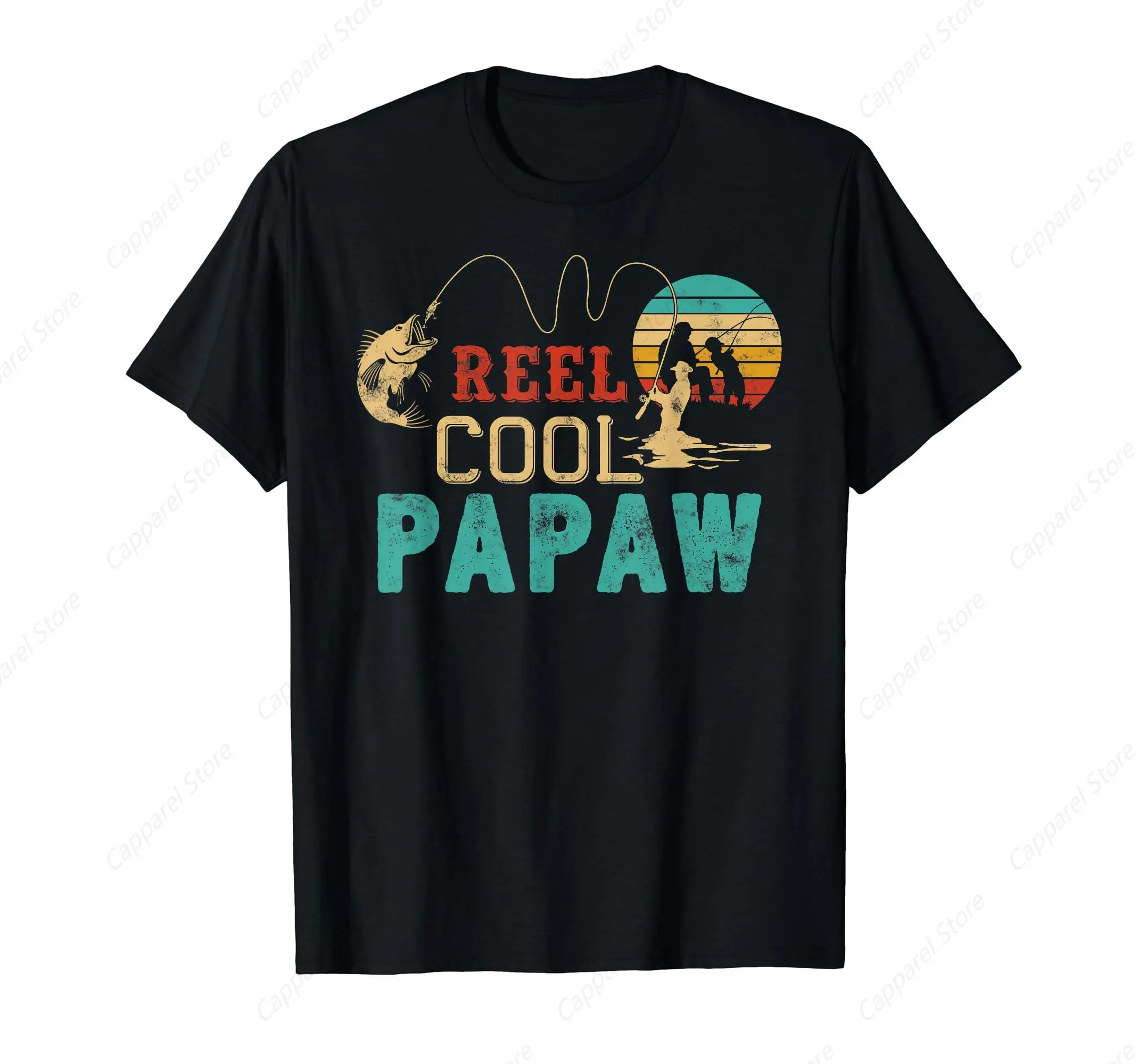 Fishing Reel Cool Papaw Father’s day gift Fisherman T-Shirt