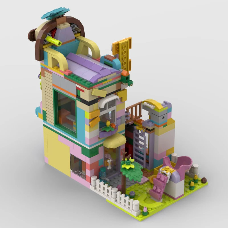 Modèle de rue MOC Briques de construction Accessoires Boutique et aire de jeux Technologie modulaire Cadeau de vacances pour enfants Jouet à assembler