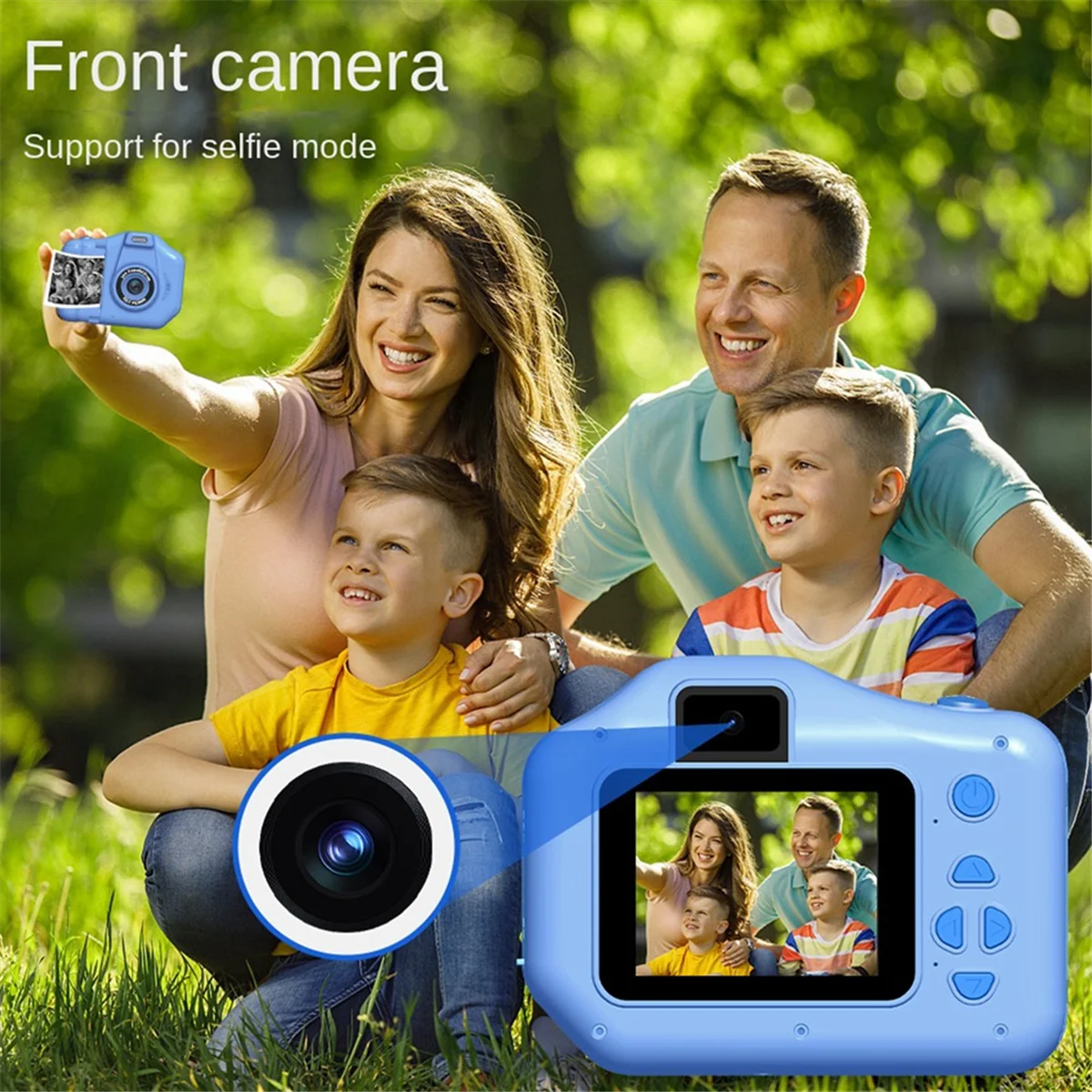 كاميرا X62A_Kids للطباعة الفورية مع كاميرا 1080 بكسل هدية عيد ميلاد باللون الوردي