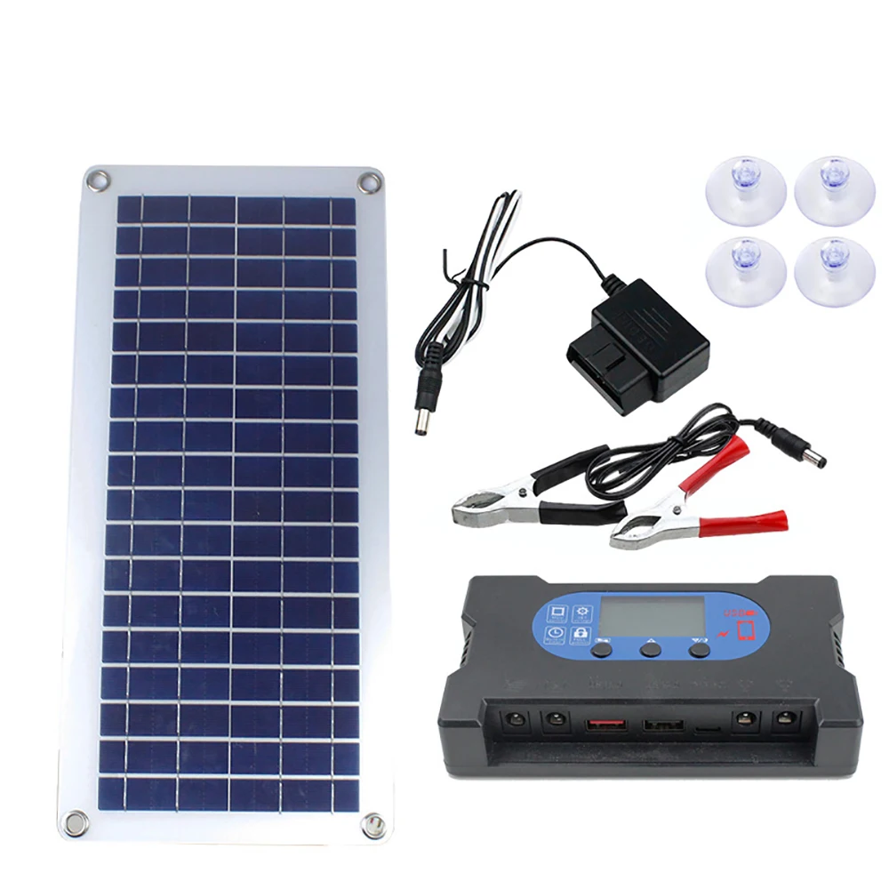 

20W Long-Parking Car Battery Charger with Solar 12V Lead-Acid Battery Charger, High-Temperature Resistant