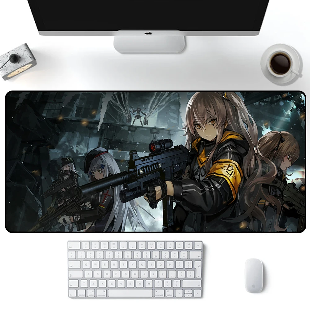 Meninas frontline mouse pad grande jogo mousepad pc gamer xxl computador escritório tapete do rato teclado tapete de mesa portátil mausepad