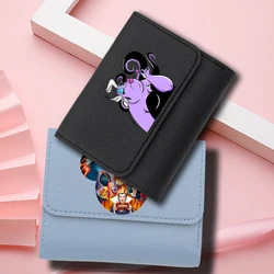 Disney Villains-Portefeuille en PU pour femme, porte-monnaie, porte-cartes, porte-cartes bancaires, sac à main décontracté pour femme