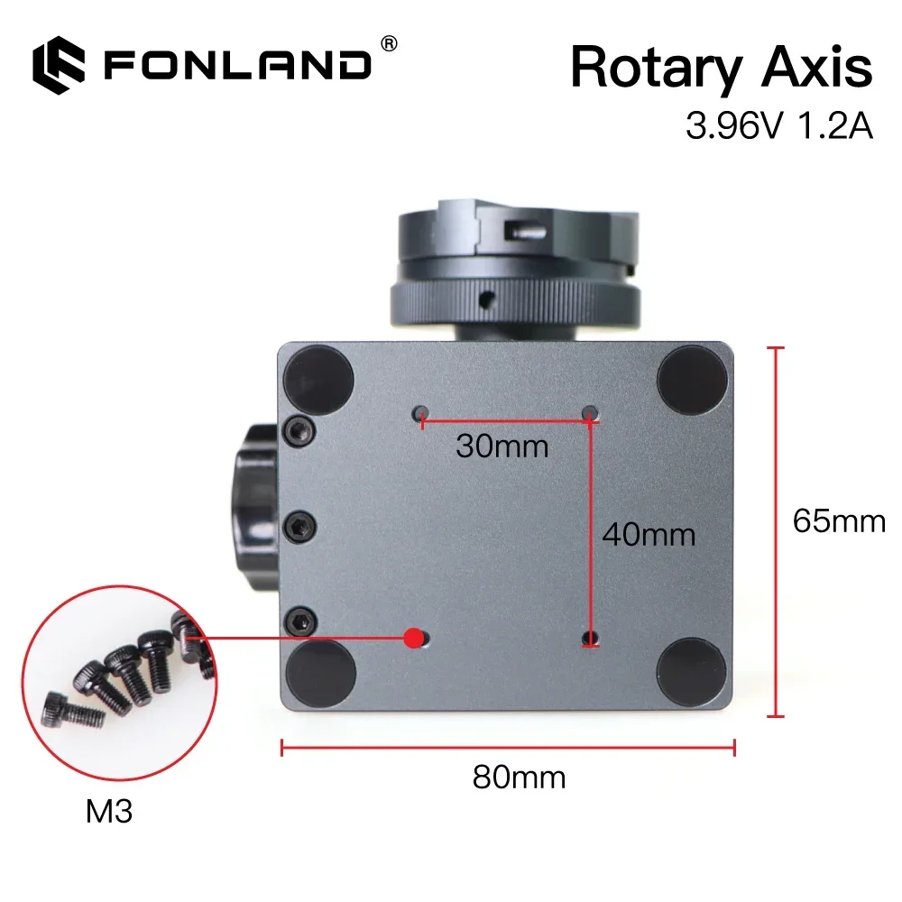 Fonland daja เครื่องแกะสลักแบบแกนหมุนสำหรับเครื่องแกะสลักเลเซอร์ไฟเบอร์เครื่องทำเครื่องหมายเครื่องมือหมุนสำหรับแกะสลักโลหะ360กลม