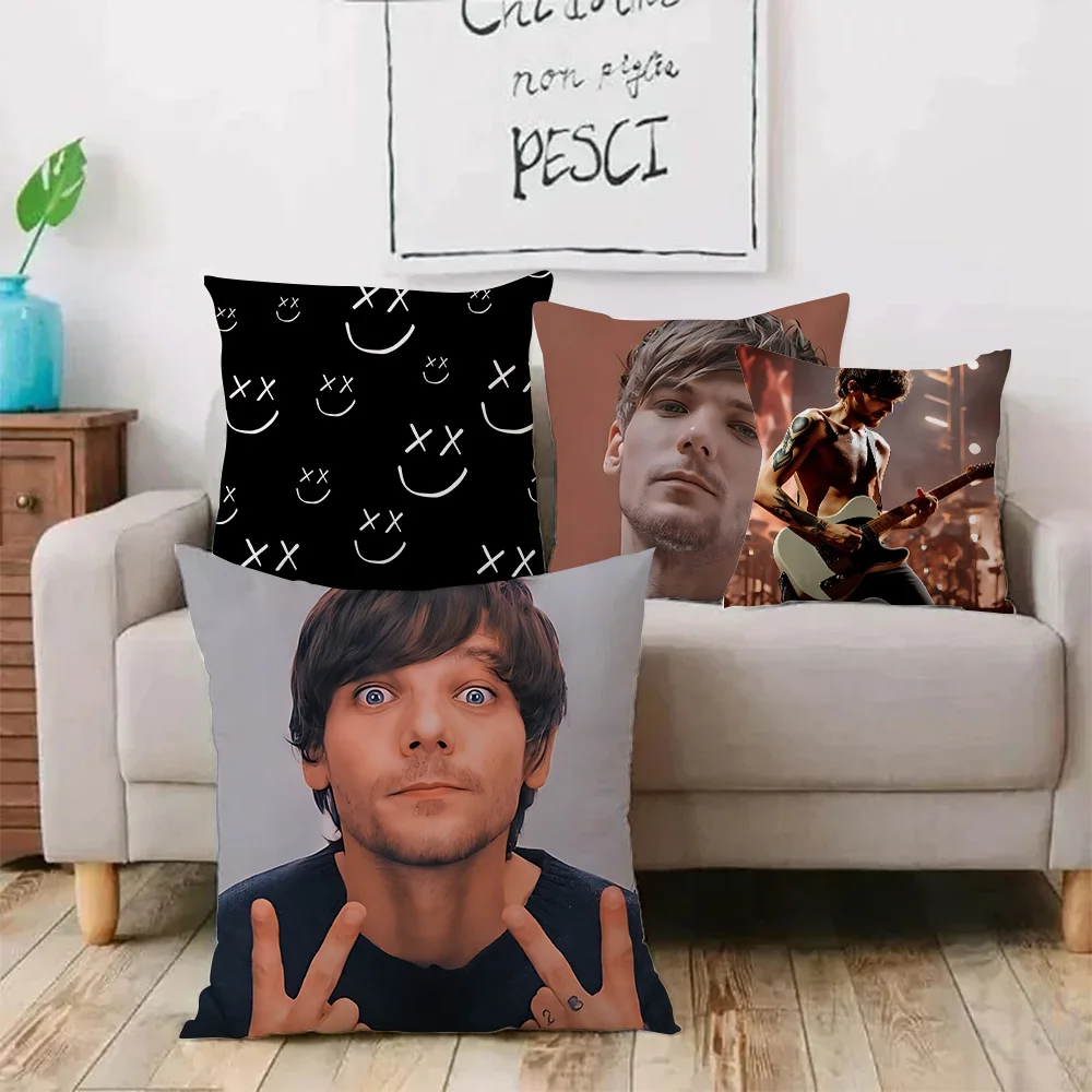 

L-Louis Hot Singer T-Tomlinsons Pillow Covers Cartoon Sofa Decorative Home Double-sided Printing Short Plush Cute Cushion Cover