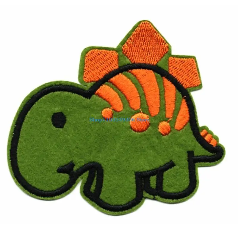 400A 14 قطعة/المجموعة/المجموعة متنوعة ملونة الكرتون ديناصور خياطة/الحديد على يزين بقع المطرزة DIY بها بنفسك الحرفية شارة للأطفال #3