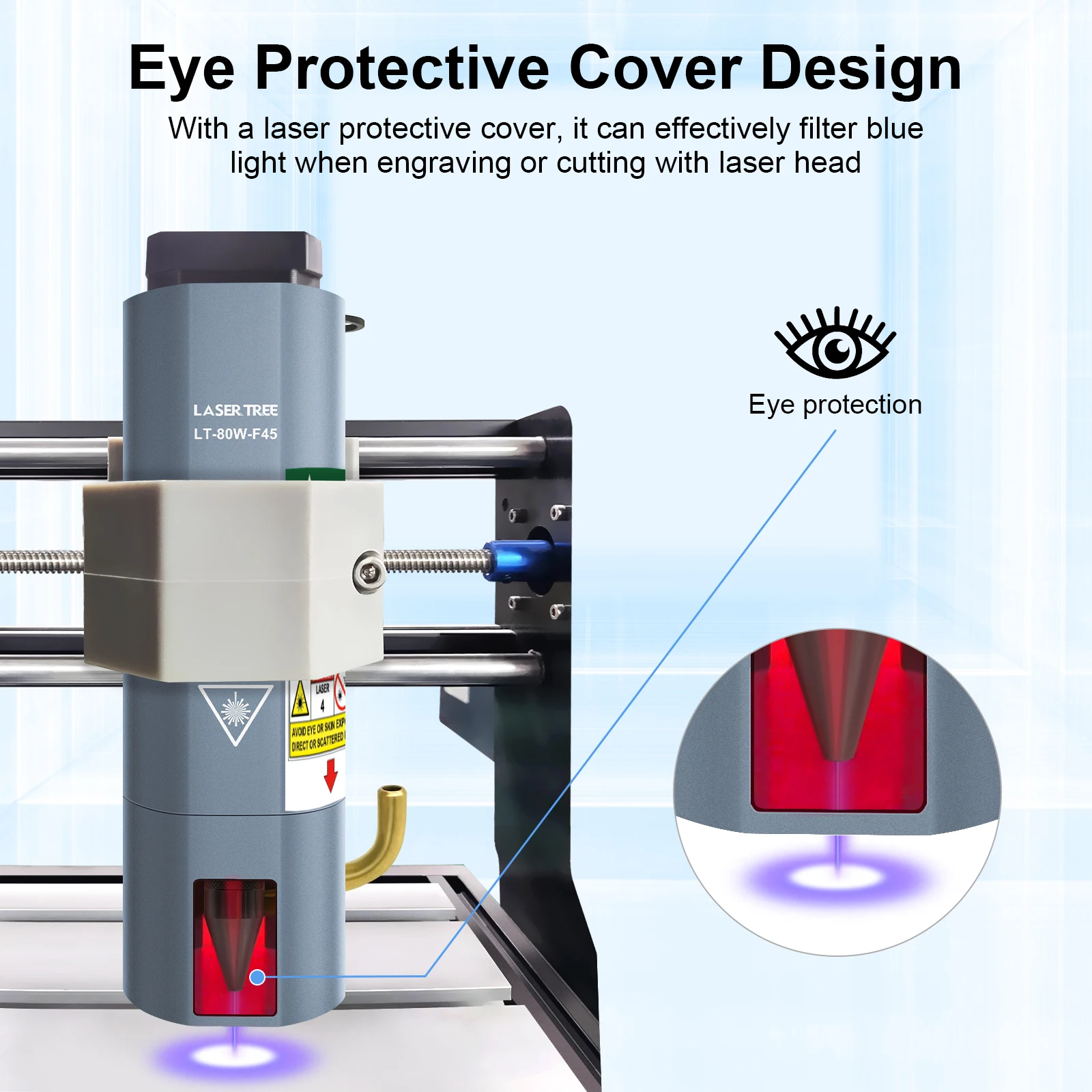 Imagem -05 - Laser Tree-cabeça Óptica do Laser com Assistência a ar Módulo Ttl de Luz Azul Cortador de Gravador Máquina Cnc 3018 10w 450nm