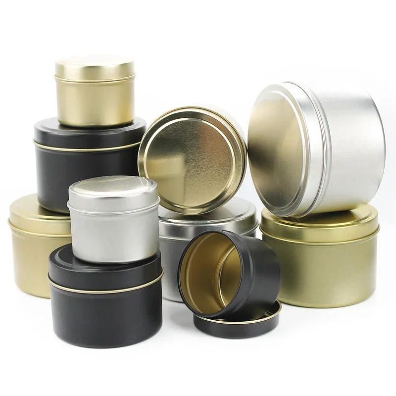 16PCS 4oz Candle Tins for DIY Candle Making Metal Round Candle Containers Party Favors for Wedding Storage Box Kitchen Container