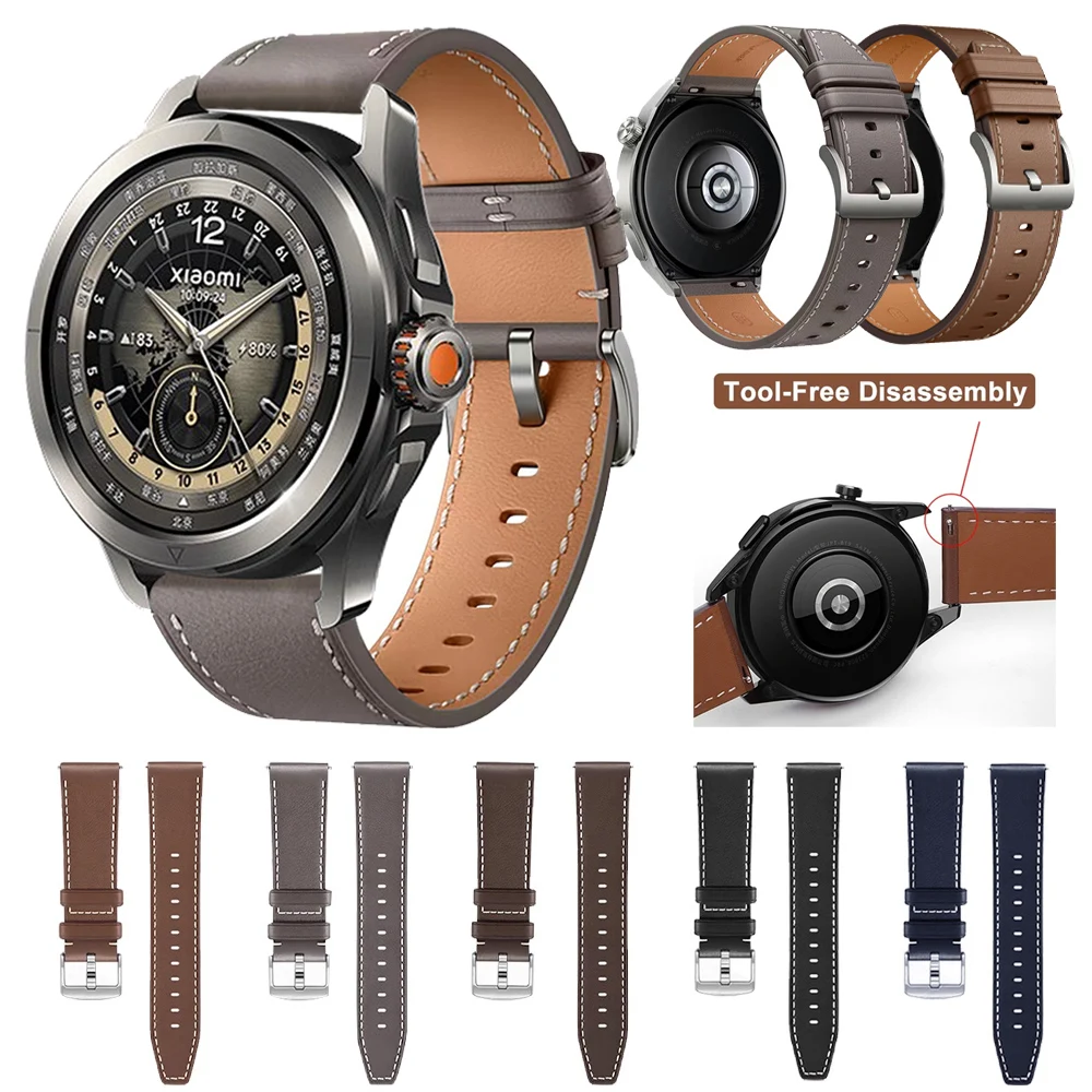 22 mm Lederarmband für Xiaomi Watch Color 2/S4 S3 S2 S1/Mi Watch 2 Pro Band Armband für Redmi Watch 5 Lite/Active Armbänder
