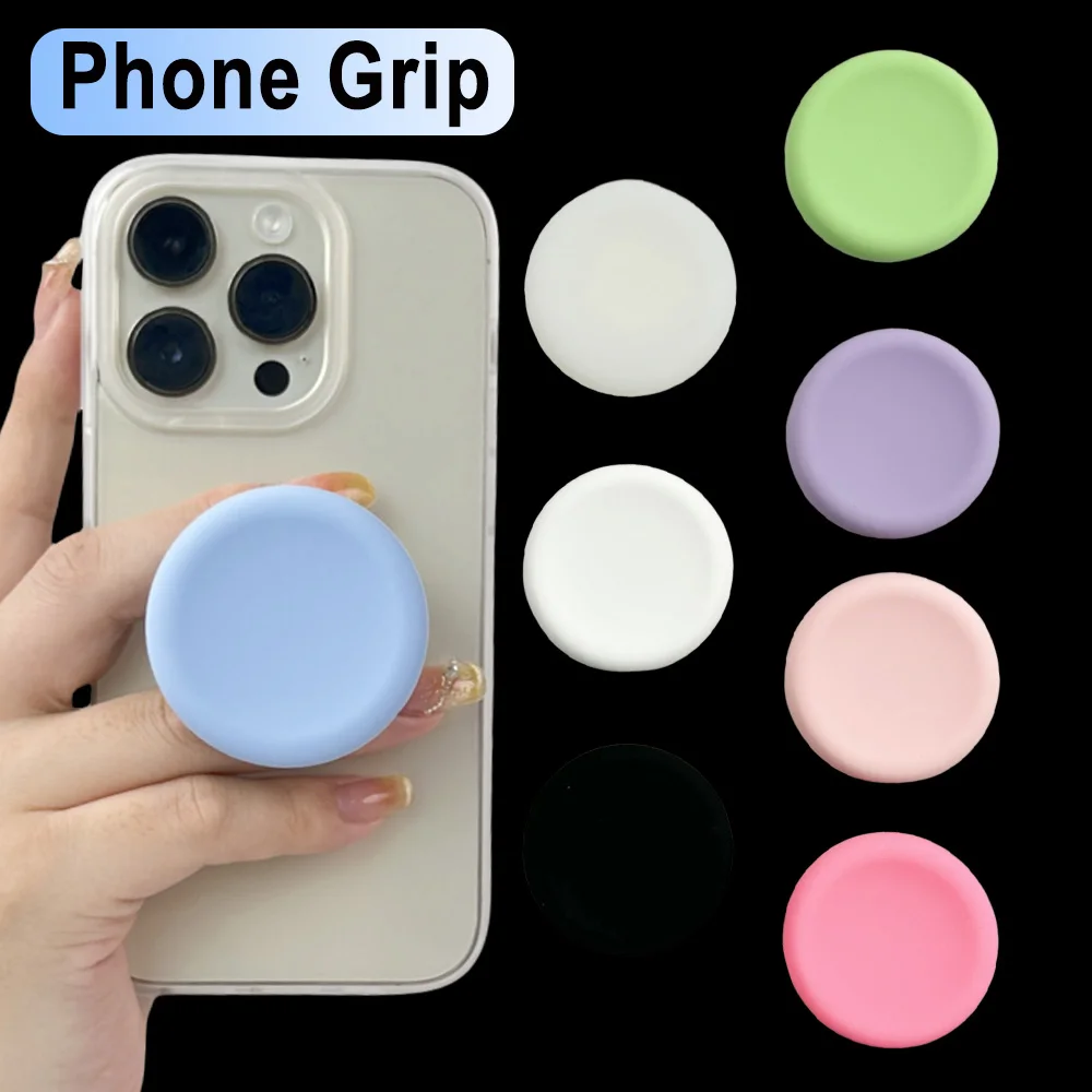 Silicone Round Phone Finger Ring Holder Stand Pocket Socket For IPhone Samsung Xiaomi Support Cellphone Grip Tok Folding Bracket