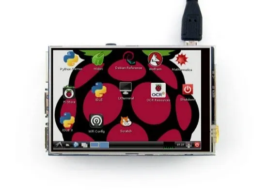 3.5quot Novo Original LCD TFT Touch Screen Display Para Raspberry Pi 3 Modelo B Board + Acrílico Case + Stylus