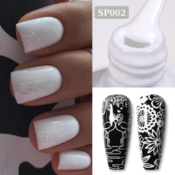 BORN PRETTY 10ml Stamping Nail Polish White Black Gold Nail Art Printing Varnish For Stamping Plate DIY Design Top Coat Manicure