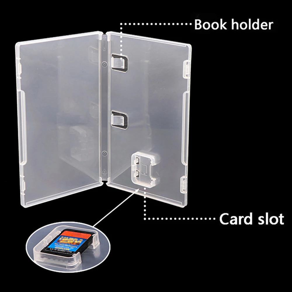 

10PCS New Transparent box Game Card Cartridge Holder Case shell For Switch NS game card with book holder for inserted cover