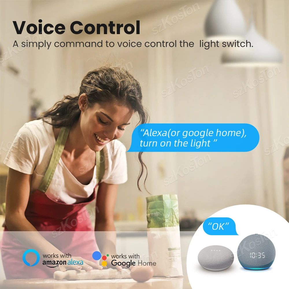 2 Gang Tuya WiFi Smart Switch Module 16A DIY Automation Breaker 2 Way Control Funciona com Alexa Google Home Alice Smart Life APP