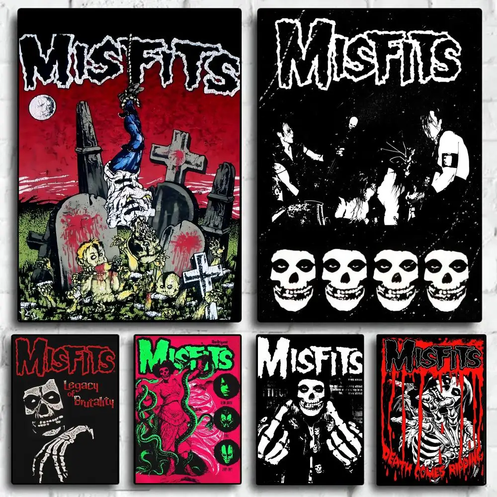 Band M-Misfits Album Cover Poster Trendy Wall Art Aesthetic Room Decor Print Living Room Bedroom Home Decoration