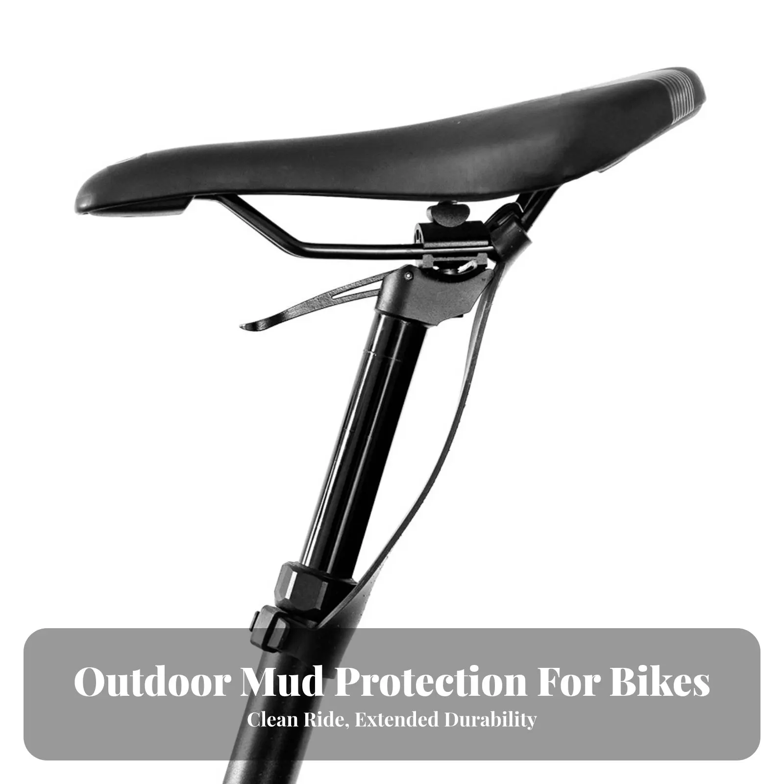 

Cycle Seatpost Mudguard Easy Installation Silicone Seatpost Mudguard Dropper Post Protector Lightweight for Mountain Bikers