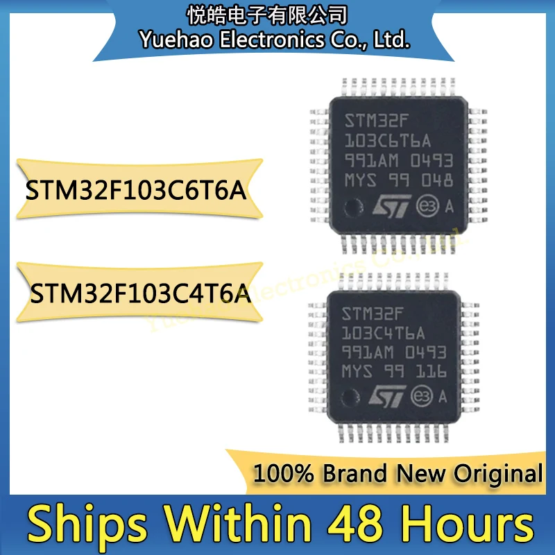 5PCS STM32F103C4T6A STM32F103C6T6A STM32F103C8T6 STM32F103CBT6 STM32F103C6 STM32F103C8 STM32F103CB STM32F IC MCU LQFP-48