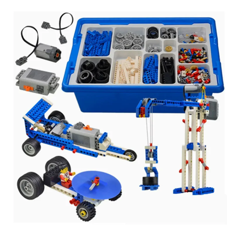 396-delig STEM 9686 Educatieve set Technische eenvoudige en gemotoriseerde bouwstenen scholieren Leren Power Functiesteen