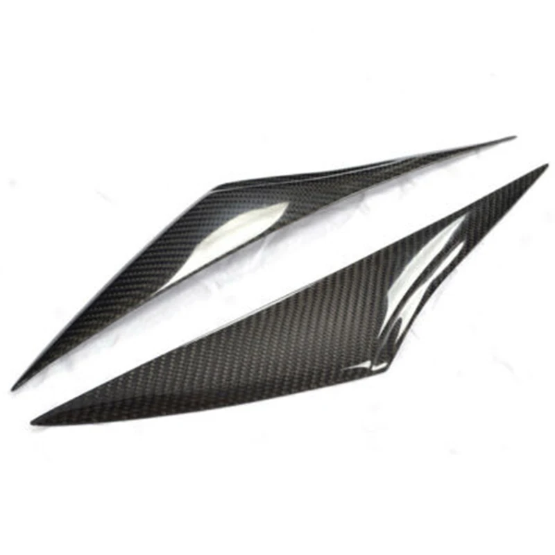 Carbon Fiber Front Headlight Lamp Cover Trim head light lamp Eyelid Strips for Mazda 3 Axela 2014-2016