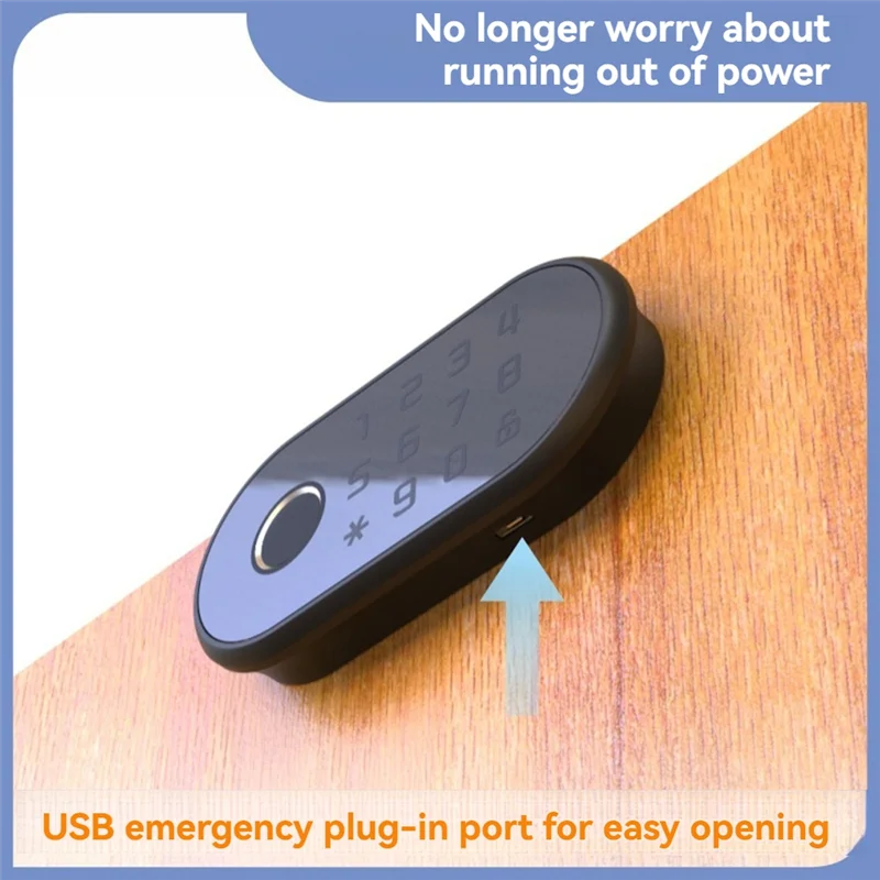 Cerradura de cajón inteligente con contraseña de huella digital y acceso con tarjeta magnética para seguridad de gabinete y almacenamiento