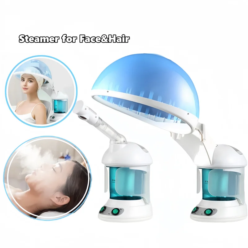

Household Electric Ionic Spa Nano Hot Mist Spray Steamers Beauty Salon Nebulizer 2in1 Hair Face Facial Care Steaming Machine