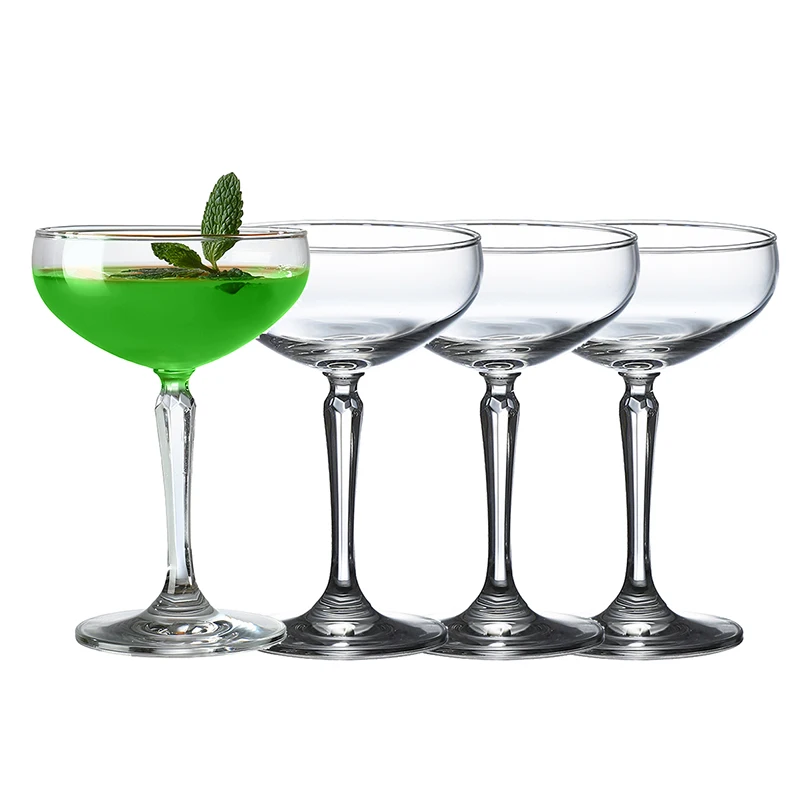 4PCS Coupe Cocktail Glass Saucer Champagne glass