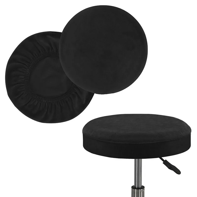 Round Chair Cover Made of Velvet with Elastic Hem for Swivel Stools Offering Full Protection in Indoor Seating Applications