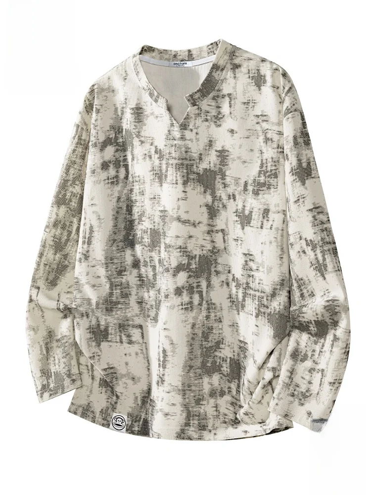 

Loose Fit Long Sve Tie Dye T-irt Men's Casual Sle Autumn Collection Comfortable Base Layer irt