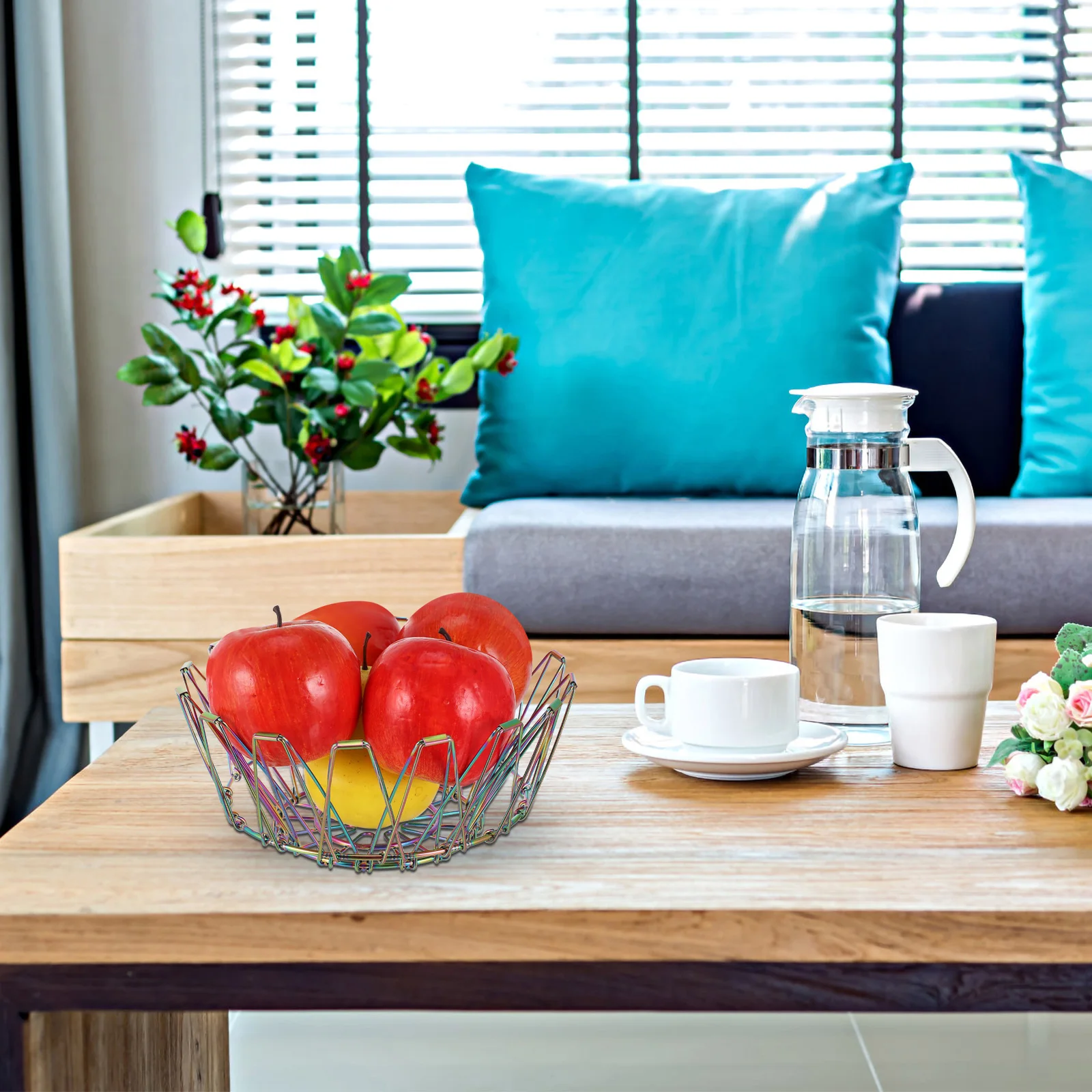 

Stainless Steel Draining Basket Flexible Fruit Storage Modern Style Kitchen Organizer Vegetables Sundries Holder Simple Creative