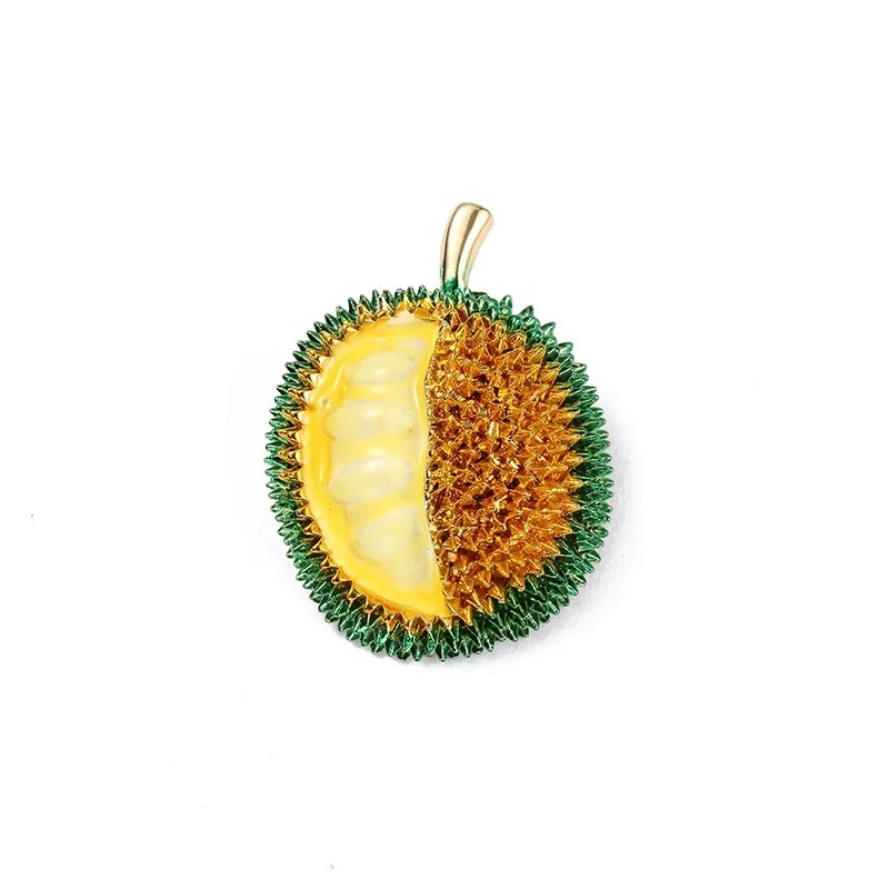 Durian Fruit Brooch Pin Fashion Accessory for Women Girls Creative Design Elegant Clothes Jewelry Party Wedding Corsage