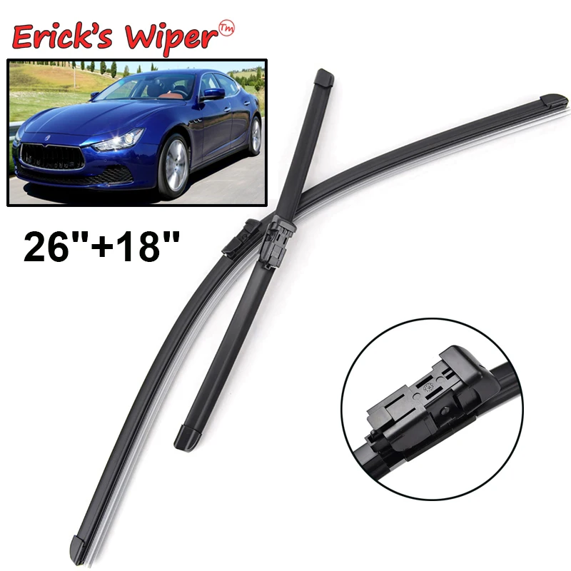 Erick\'s Wiper LHD Front Wiper Blades For Maserati Ghibli 2013 - 2018 Windshield Windscreen Clean Window Car Rain Brushes 26\