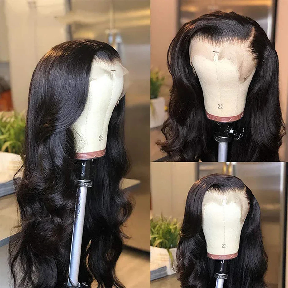 

Long 26'' 180Density Black Wave Lase Front Hair Wig Glueless For Black Women Baby Hair Heat Resistant Preplucked